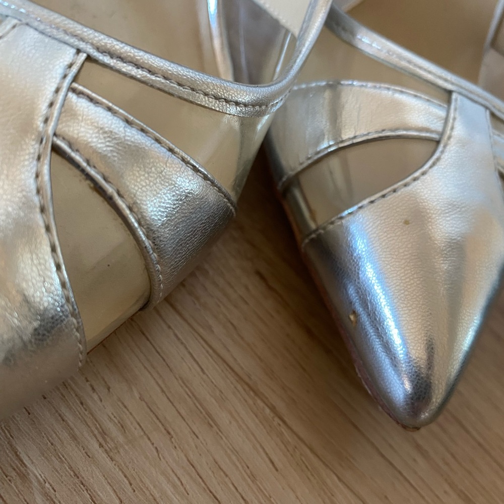Zara Basic Silver Heels - image 3